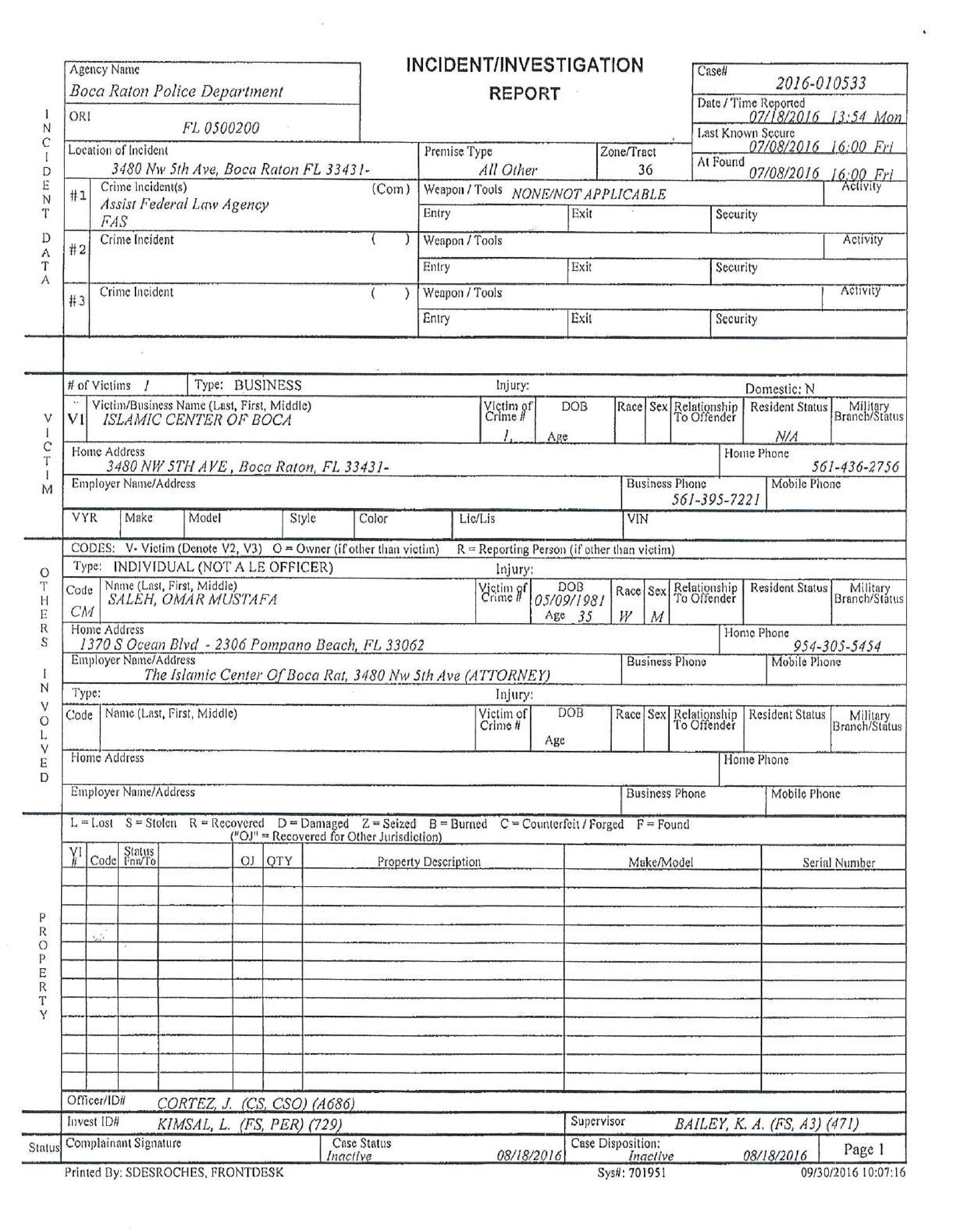 Coupons report